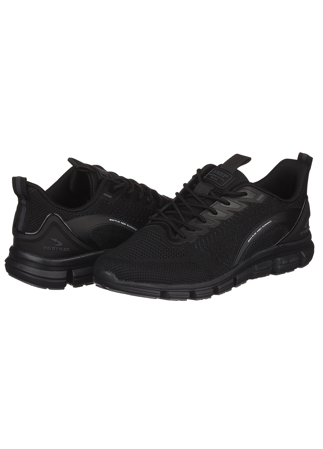 Черные демисезонные мужские кроссовки 7393-1 Baas