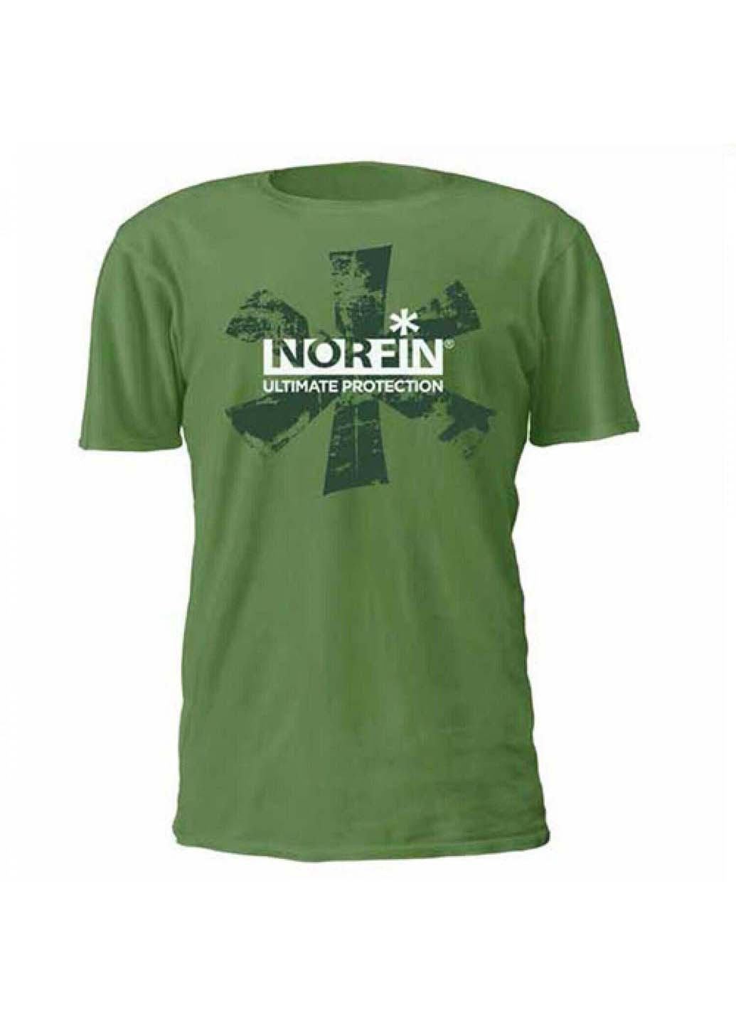 Зеленая футболка brand Norfin