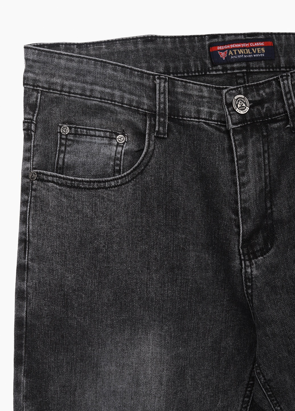 Темно-серые демисезонные джинсы No Brand