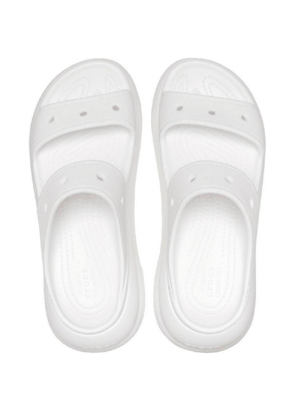 Шльопанці крокси Crocs classic crush sandal white (258047579)