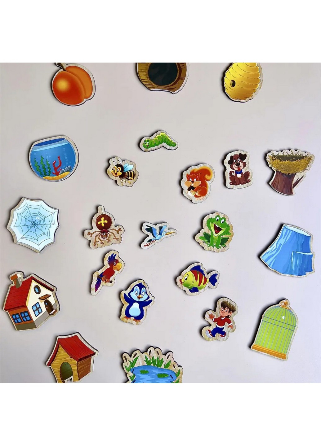 Деревянный пазл-вкладыш "Кто? Где живет?" сортер 21х29,5х1 см No Brand (258031751)