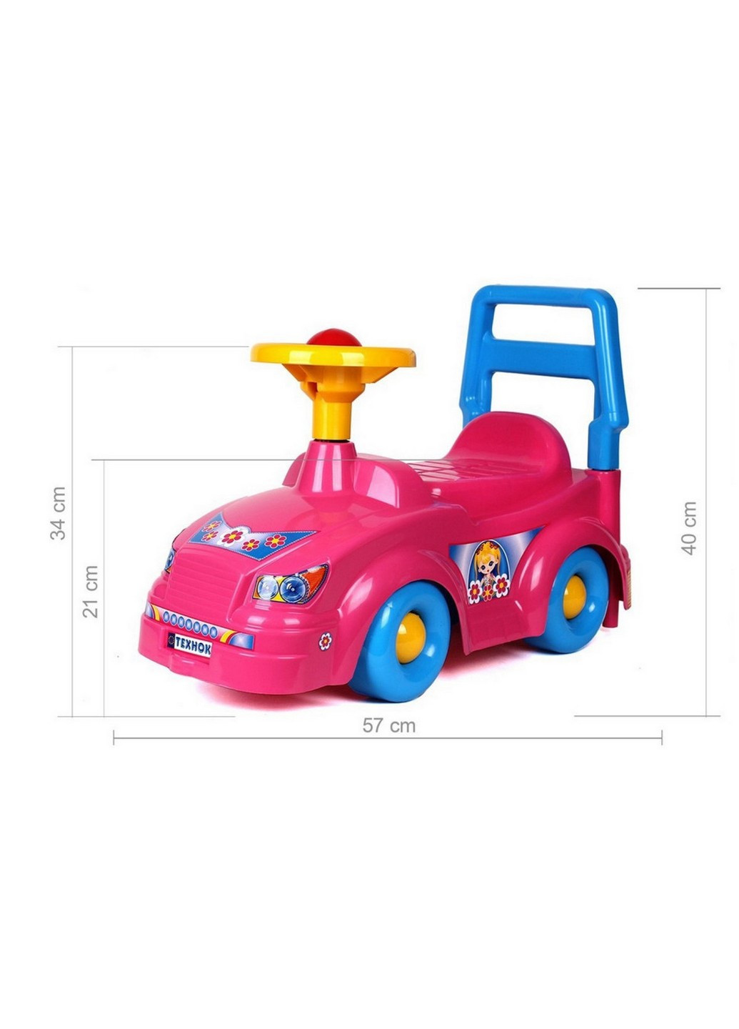 Дитячий Толокар "Автомобіль для прогулянок" 81х58х26 см ТехноК (258031332)