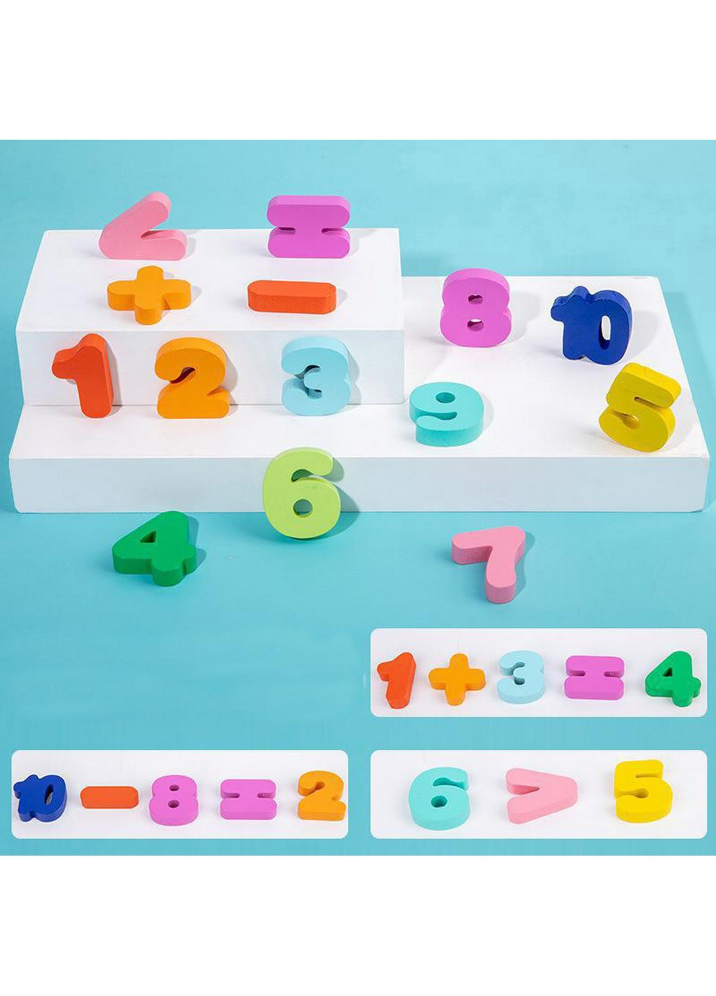 Дерев'яна іграшка Центр, що розвиває рибалка, цифри, слова рус/рус 4,5х45,4х23 см Limo Toy (258031815)