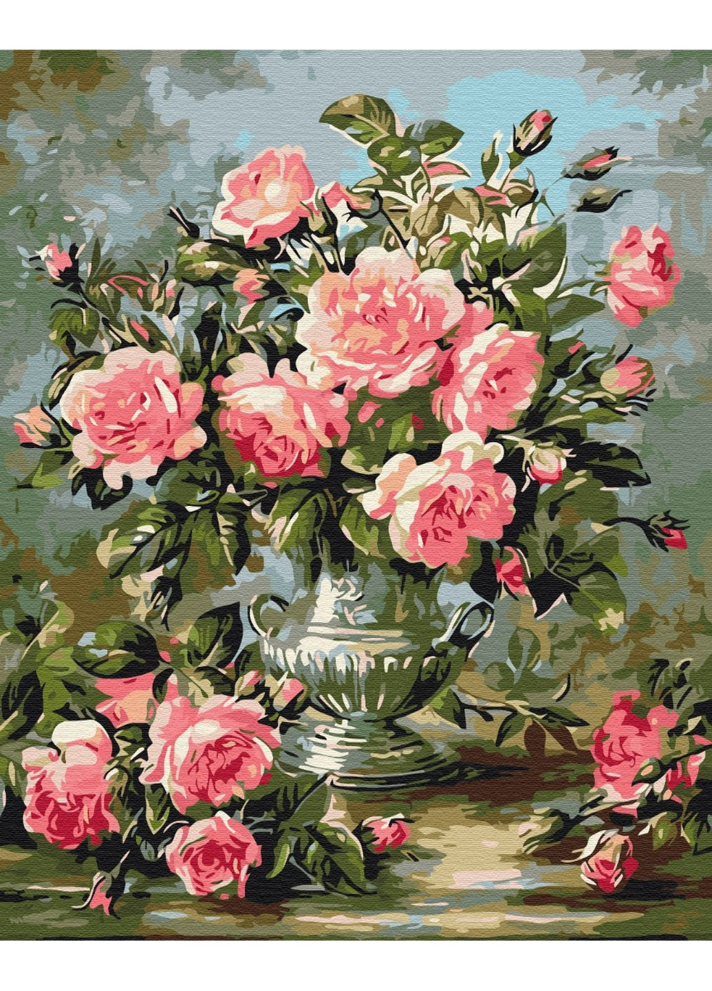Картина по номерам Букет пионовидних роз 40x50 см Brushme (258032342)