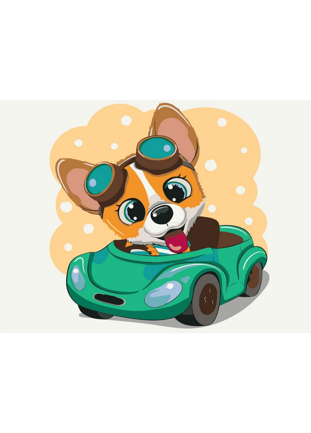 Картина за номерами Корги біля керма 30х40 см Brushme (258032348)