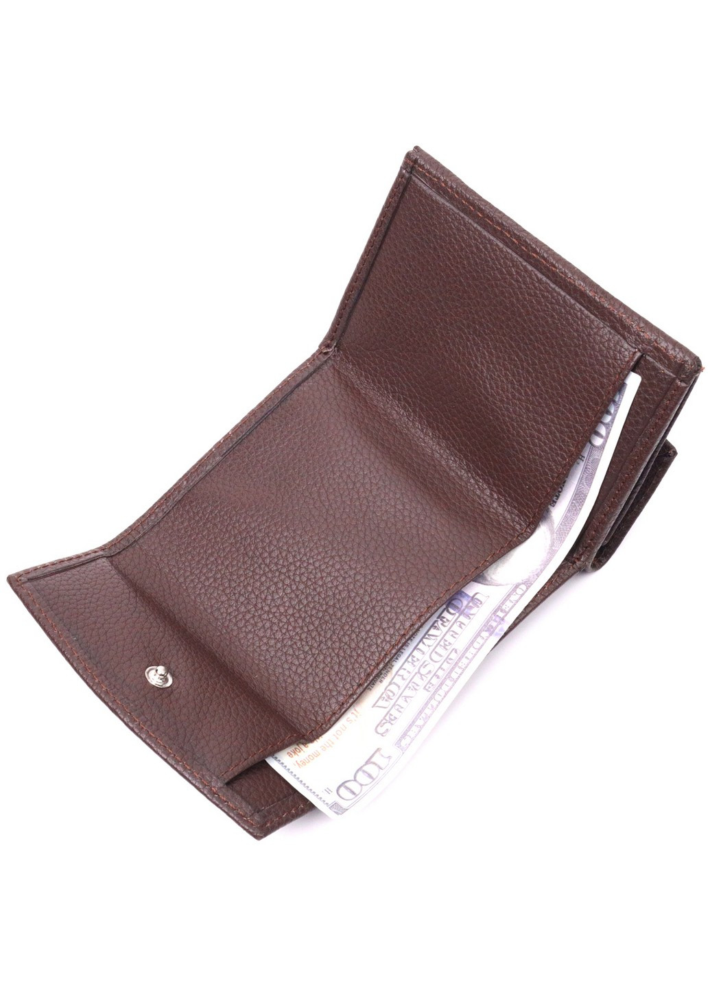 Жіночий гаманець із натуральної шкіри суперкомпактний 10х8х1 см Karya (258033438)