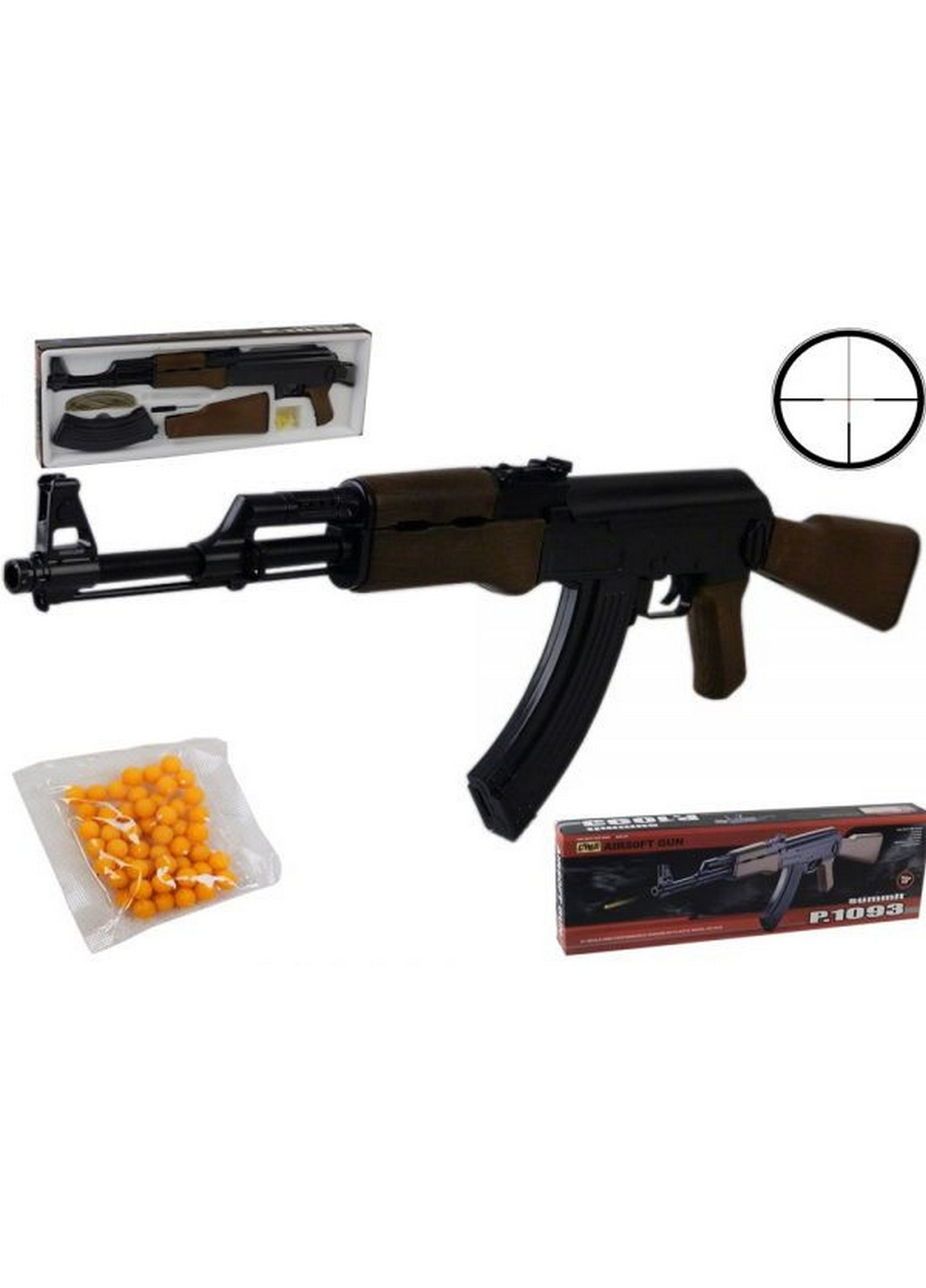 Дитячий автомат Калашніков Р1093 складаний приклад 75х8х25 см CYMA (258031324)