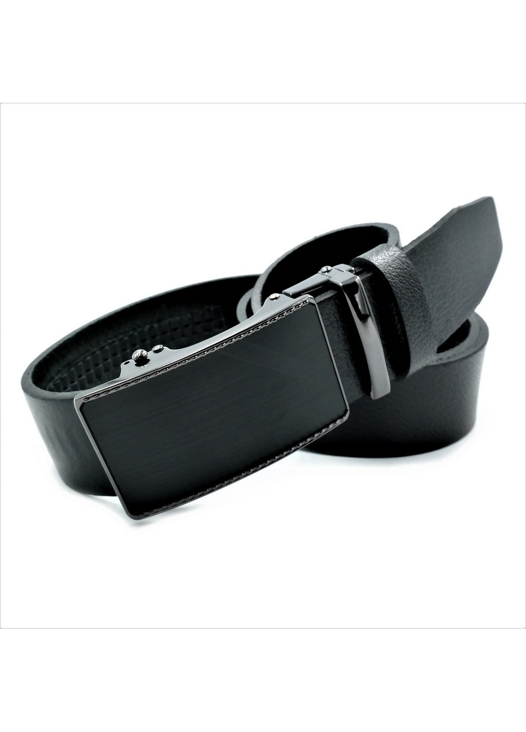 Кожаный ремень-автомат мужской 110-125х3,5 см Le-Mon (258031579)