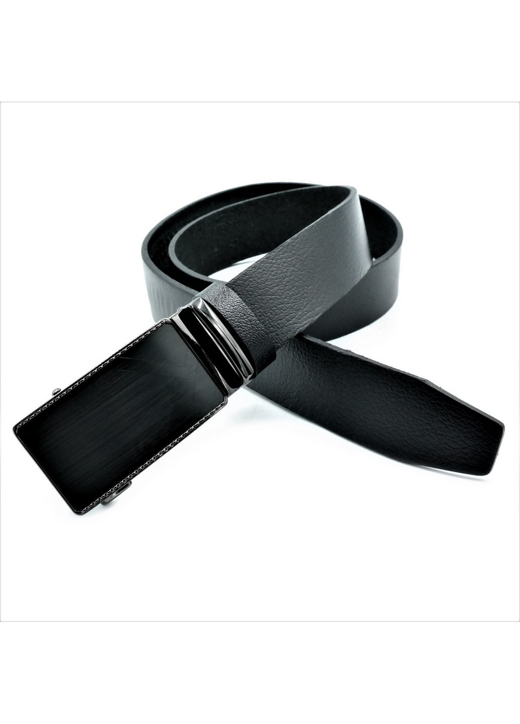 Кожаный ремень-автомат мужской 110-125х3,5 см Le-Mon (258031579)