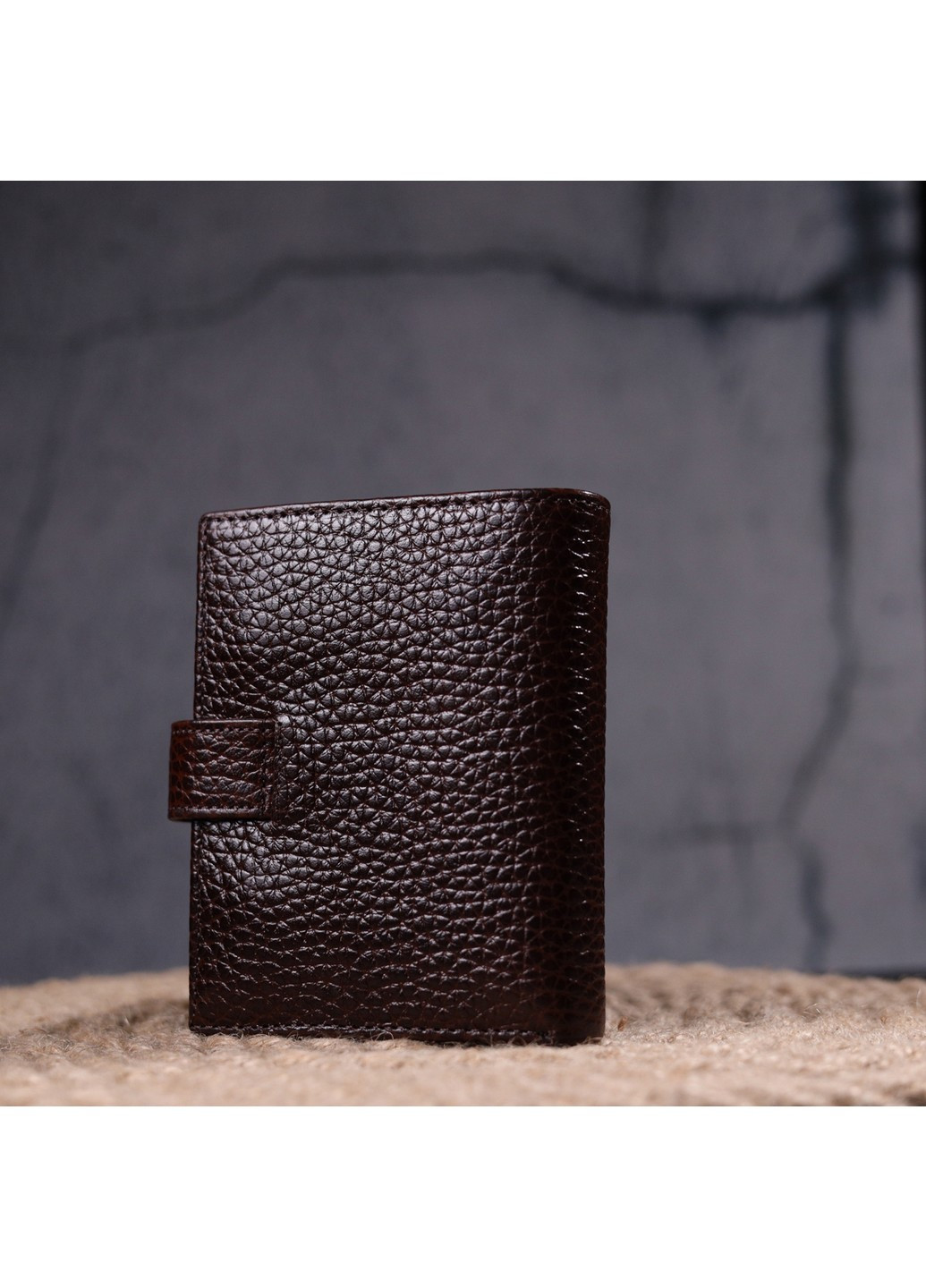 Невеликий шкіряний гаманець чоловічий 9,5х11х2,5 см Karya (258032373)