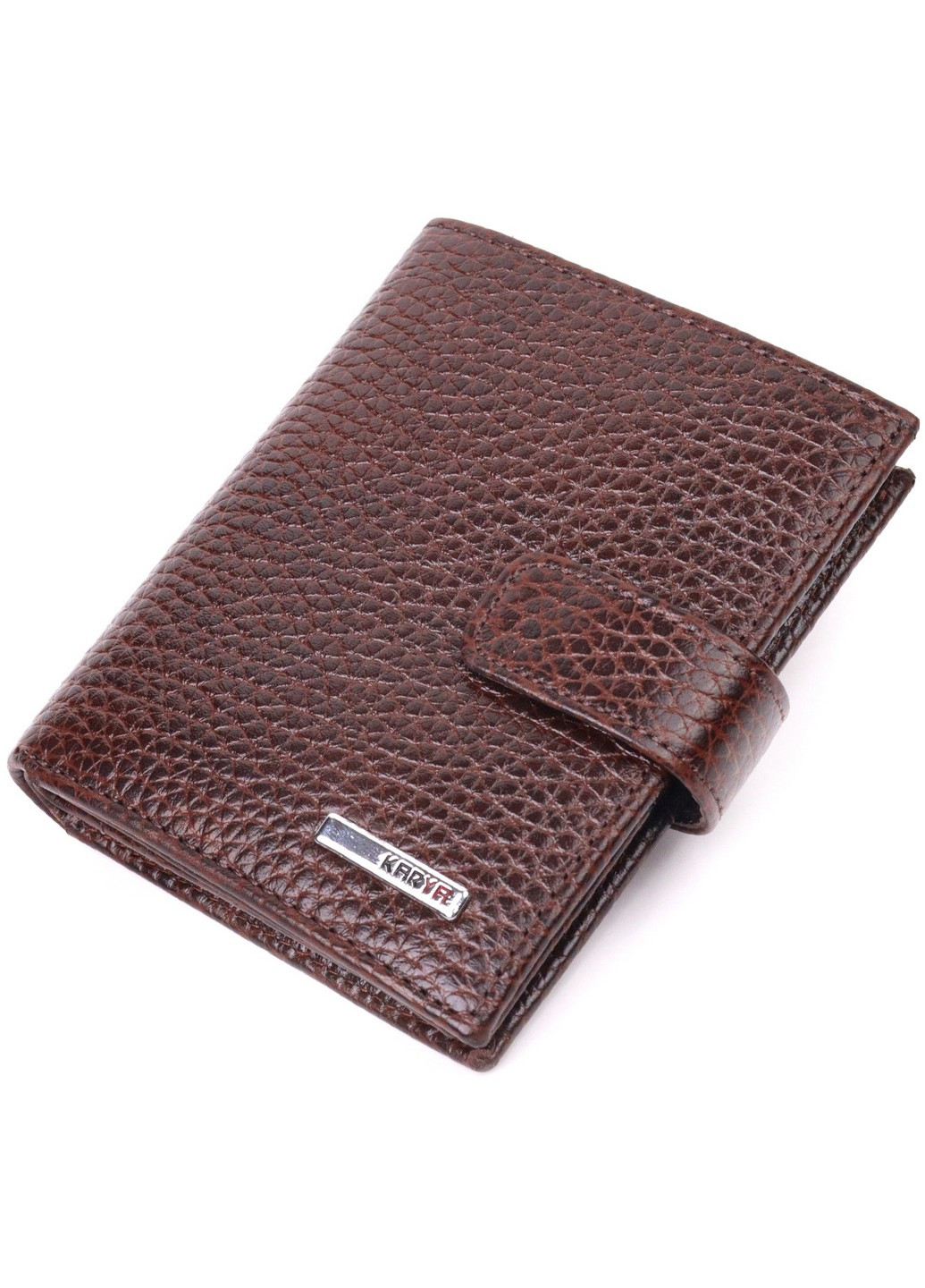 Небольшой кожаный кошелек мужской 9,5х11х2,5 см Karya (258032373)