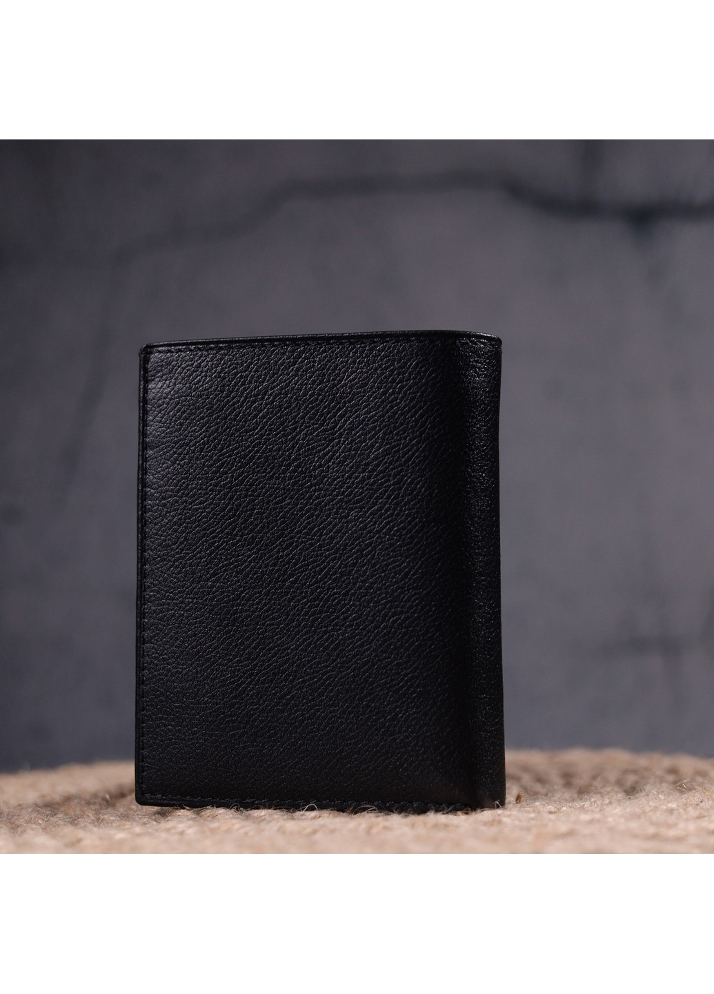 Кожаный кошелек без застежки вертикальный небольшой 9х11,5х2 см Karya (258032361)