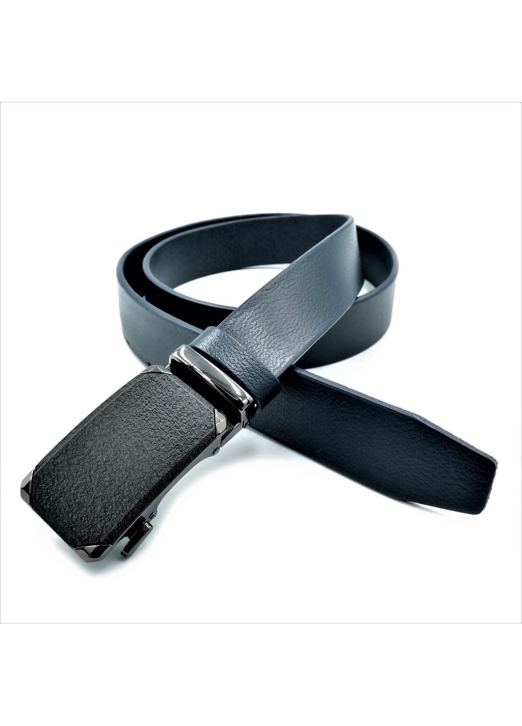 Кожаный ремень-автомат мужской 110-125х3,5 см Le-Mon (258031576)