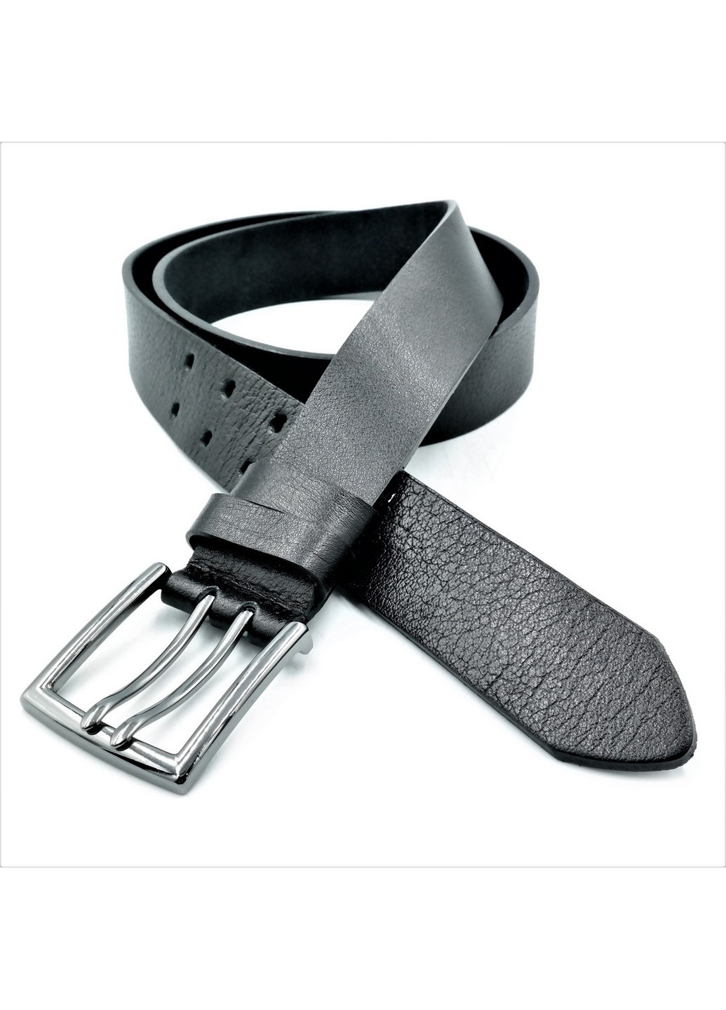 Кожаный ремень мужской 110-130х4 см Le-Mon (258031586)