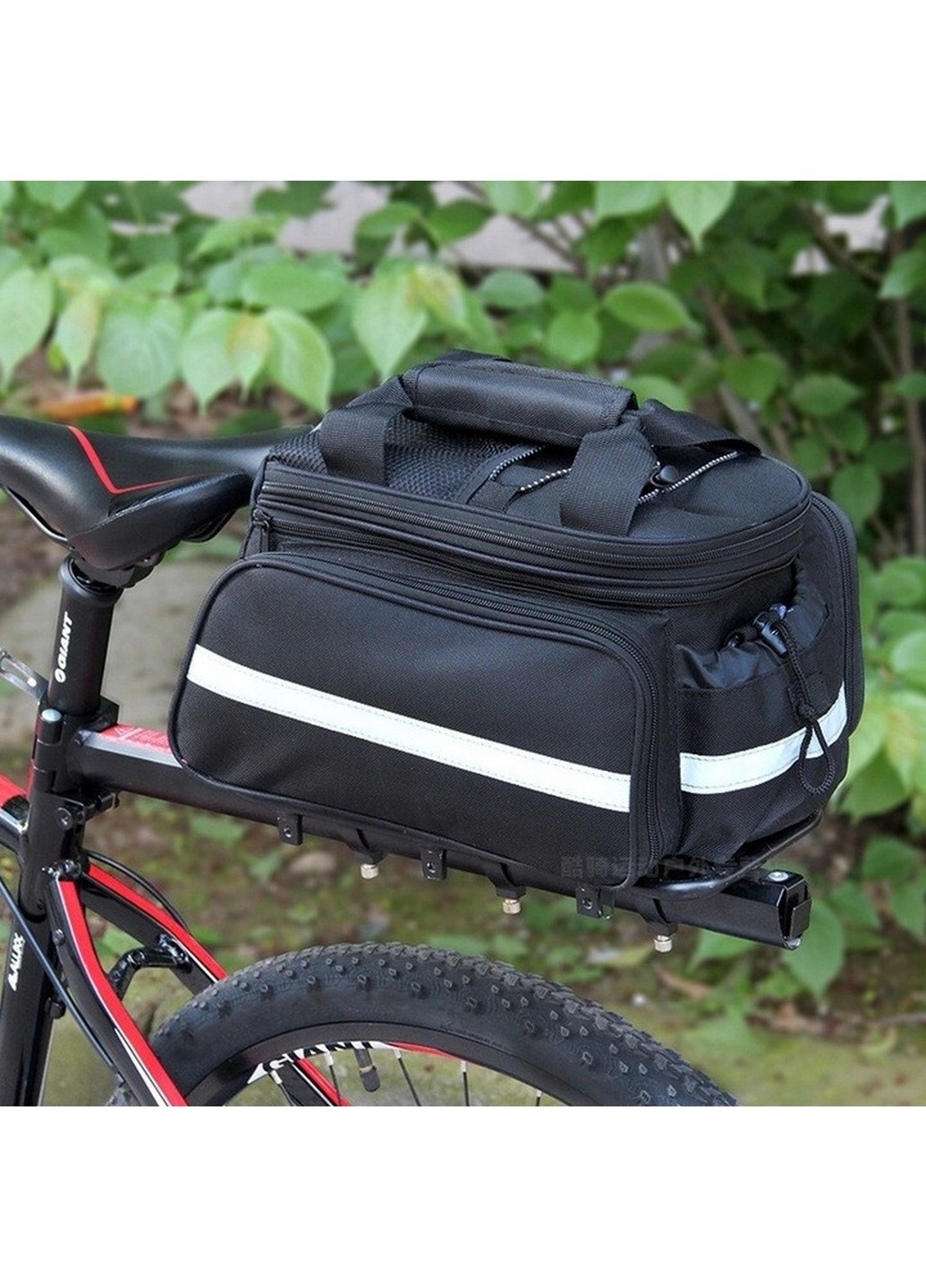 Складная велосипедная сумка на багажник с дождевиком 30L 17х32х28 см No Brand (258030803)