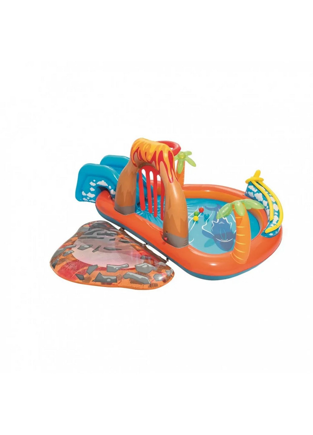 Детский надувной бассейн "Лагуна" с горкой 265х265х16 см Bestway (258031402)