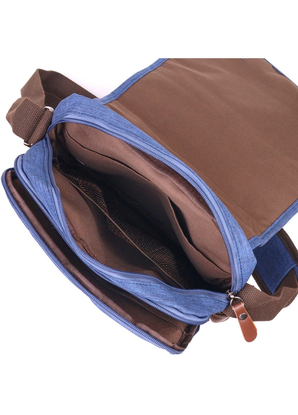 Чоловіча сумка через плече з текстилю 15х32х8 см. Vintage (258031677)