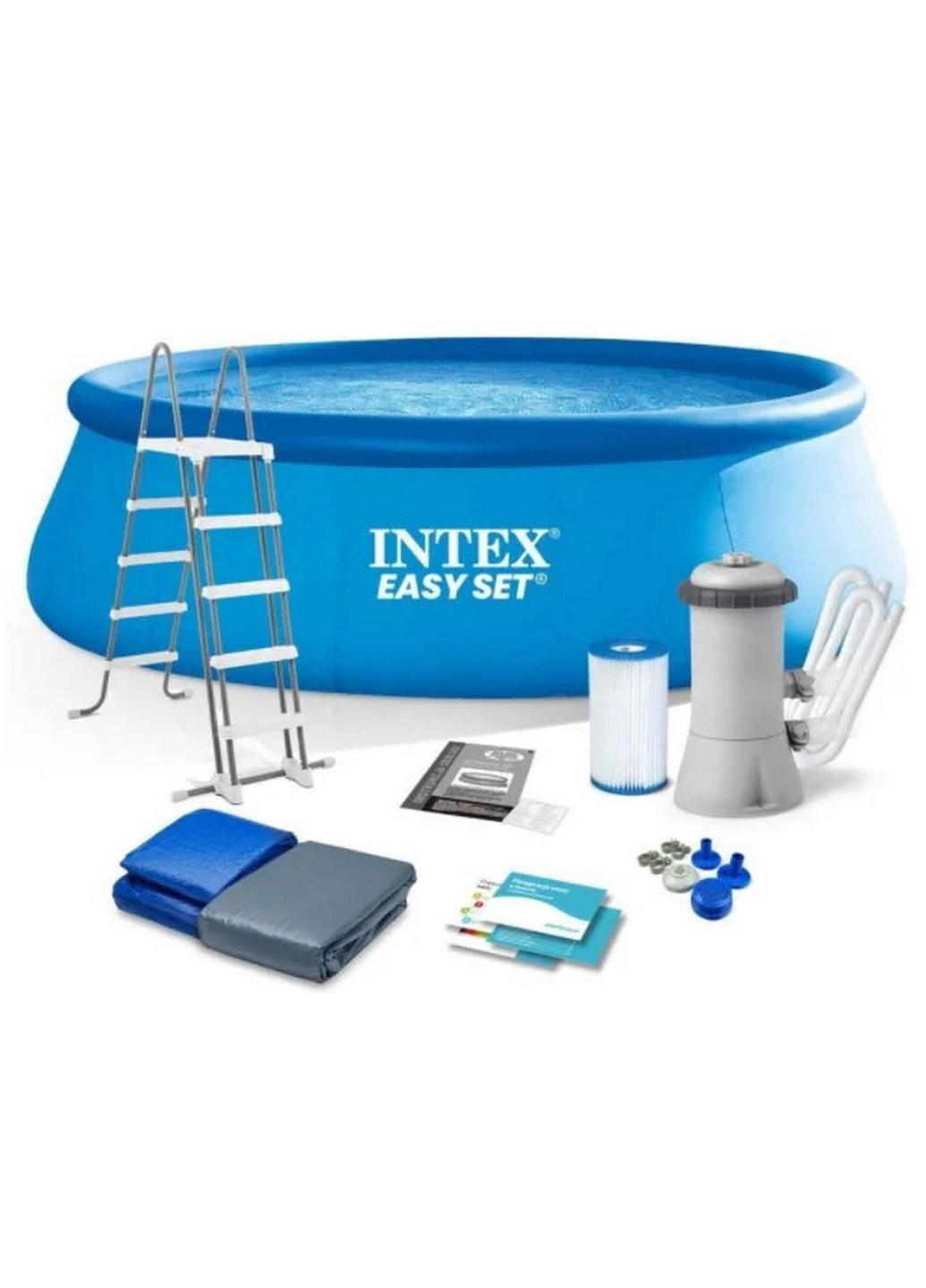 Надувной бассейн семейный 12430 л 457х107 см Intex (258030766)