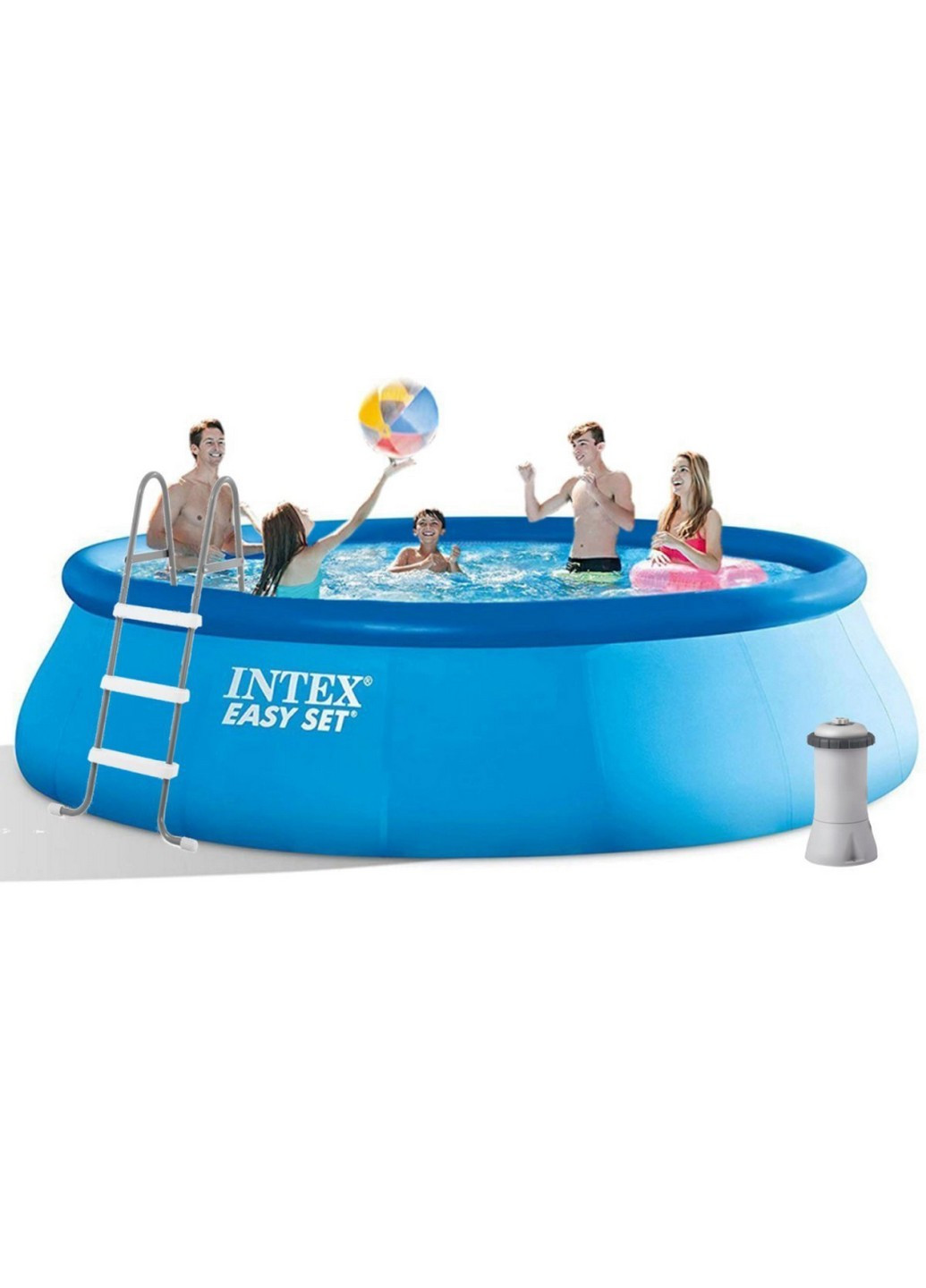 Надувной бассейн семейный 12430 л 457х107 см Intex (258030766)