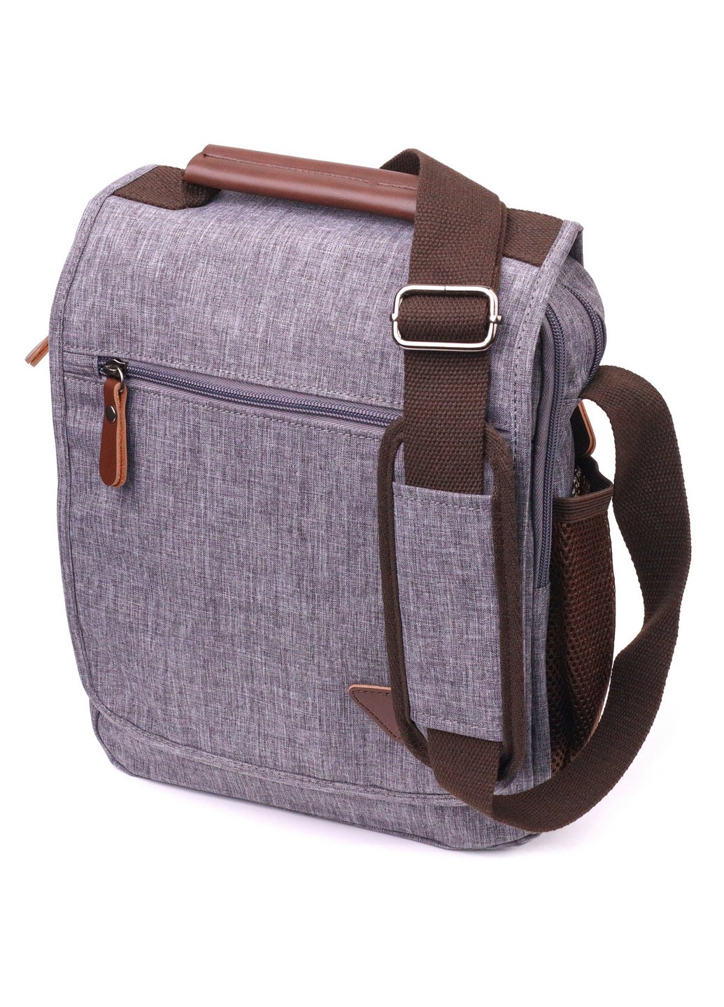 Сумка через плече із текстилю чоловіча 15х32х8 см Vintage (258031686)