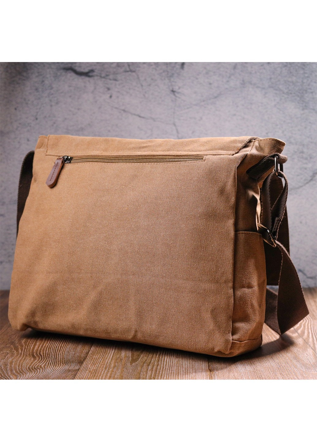 Сумка для ноутбука большая с клапаном из текстиля 36х33х10 см Vintage (258032816)