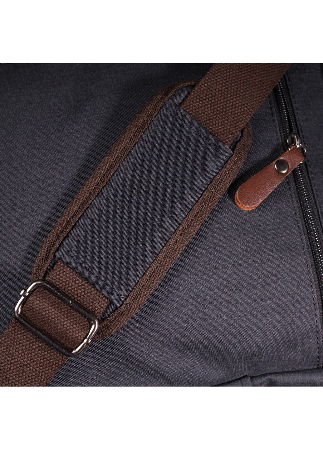Мужская сумка через плечо вертикальная текстильная 15х32х8 см Vintage (258032809)