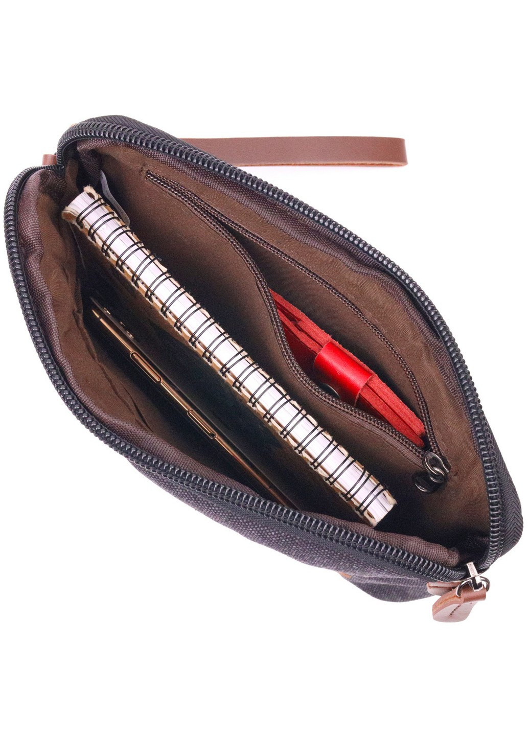 Комфортная мужская барсетка текстильная 24х16х3 см Vintage (258030786)