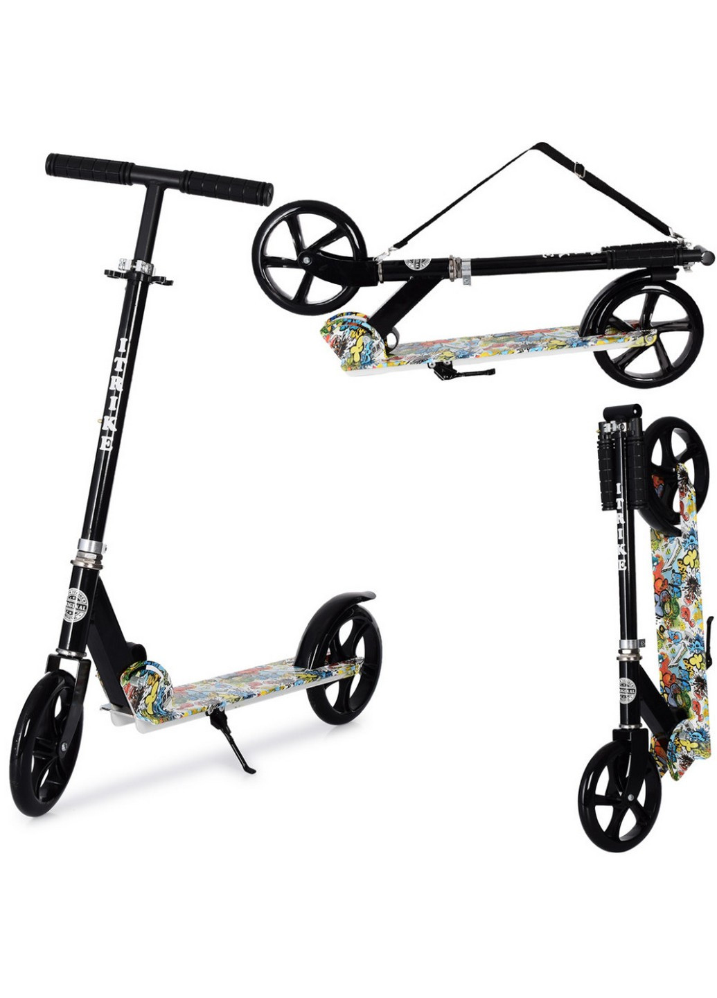 Самокат детский складной 32х11х87-101 см iTrike (258033003)