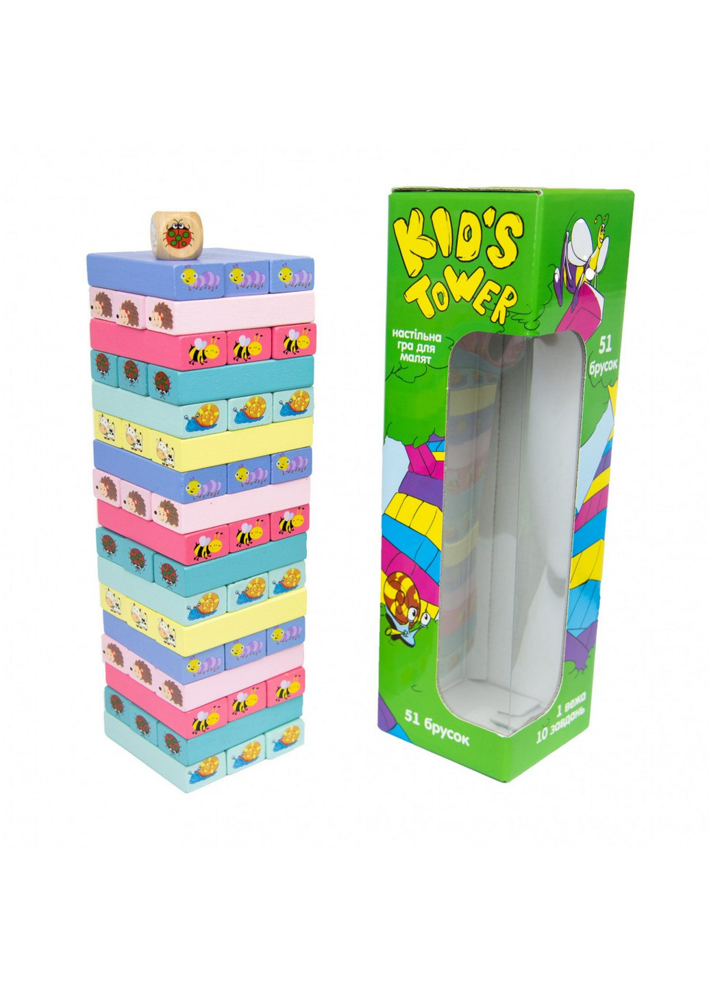 Развлекательная игра "Kid's Tower" (укр.) 28х8,2х8,2 см Strateg (258032269)