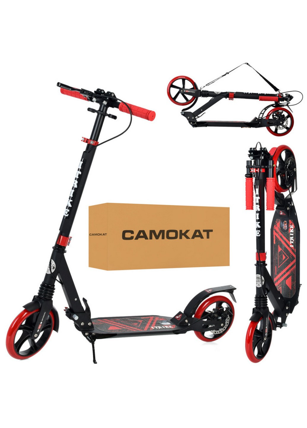 Самокат міський дорослий 46х14х80-103 см iTrike (258031981)