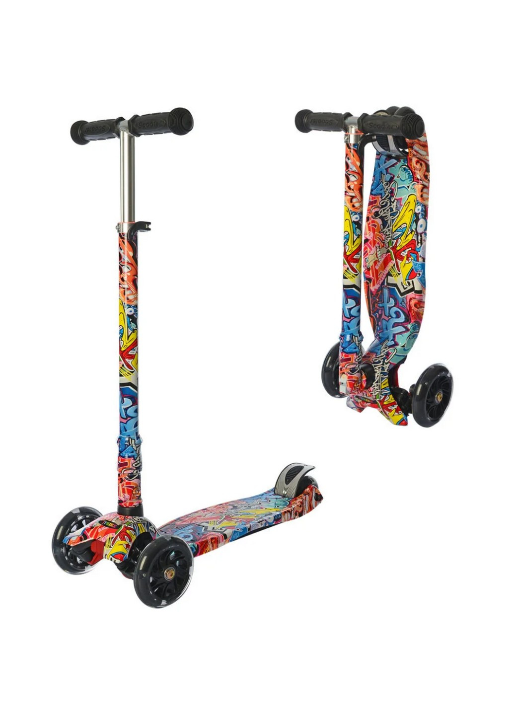 Самокат дитячий складаний 27х13х62-84 см iTrike (258033051)