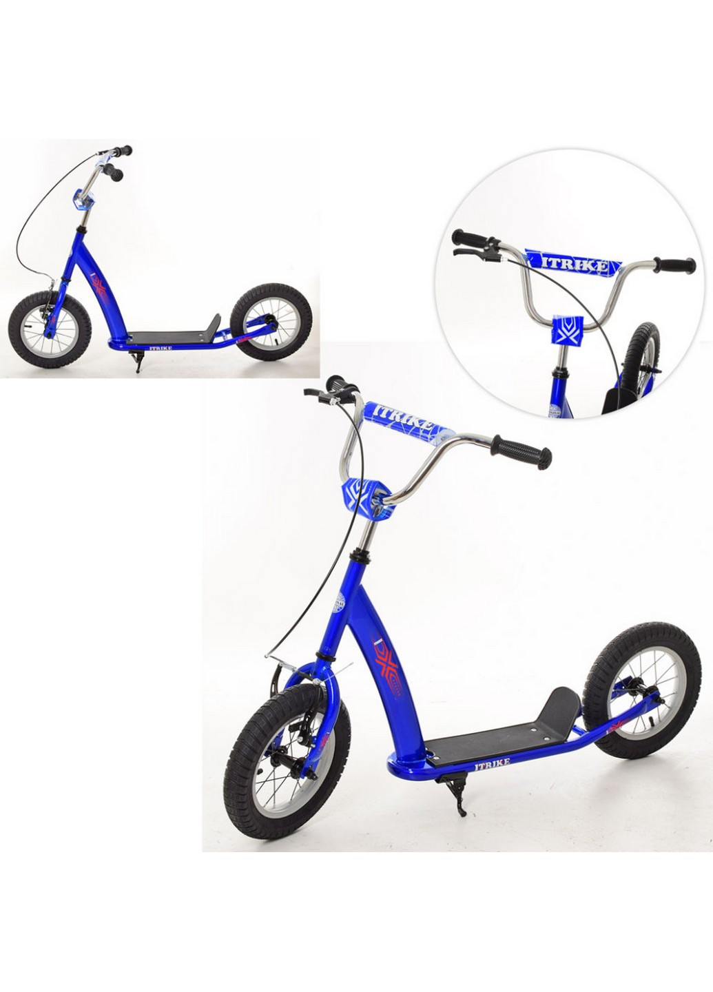 Самокат городской подростковый 30х11х76-93 см iTrike (258030920)