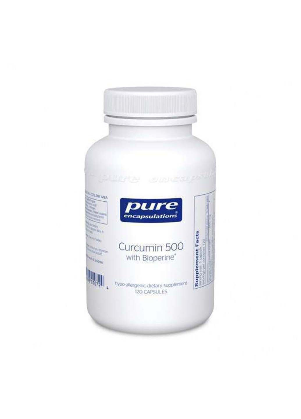 Куркумин с биоперином 500 мг 60 капсул Pure Encapsulations (258037106)