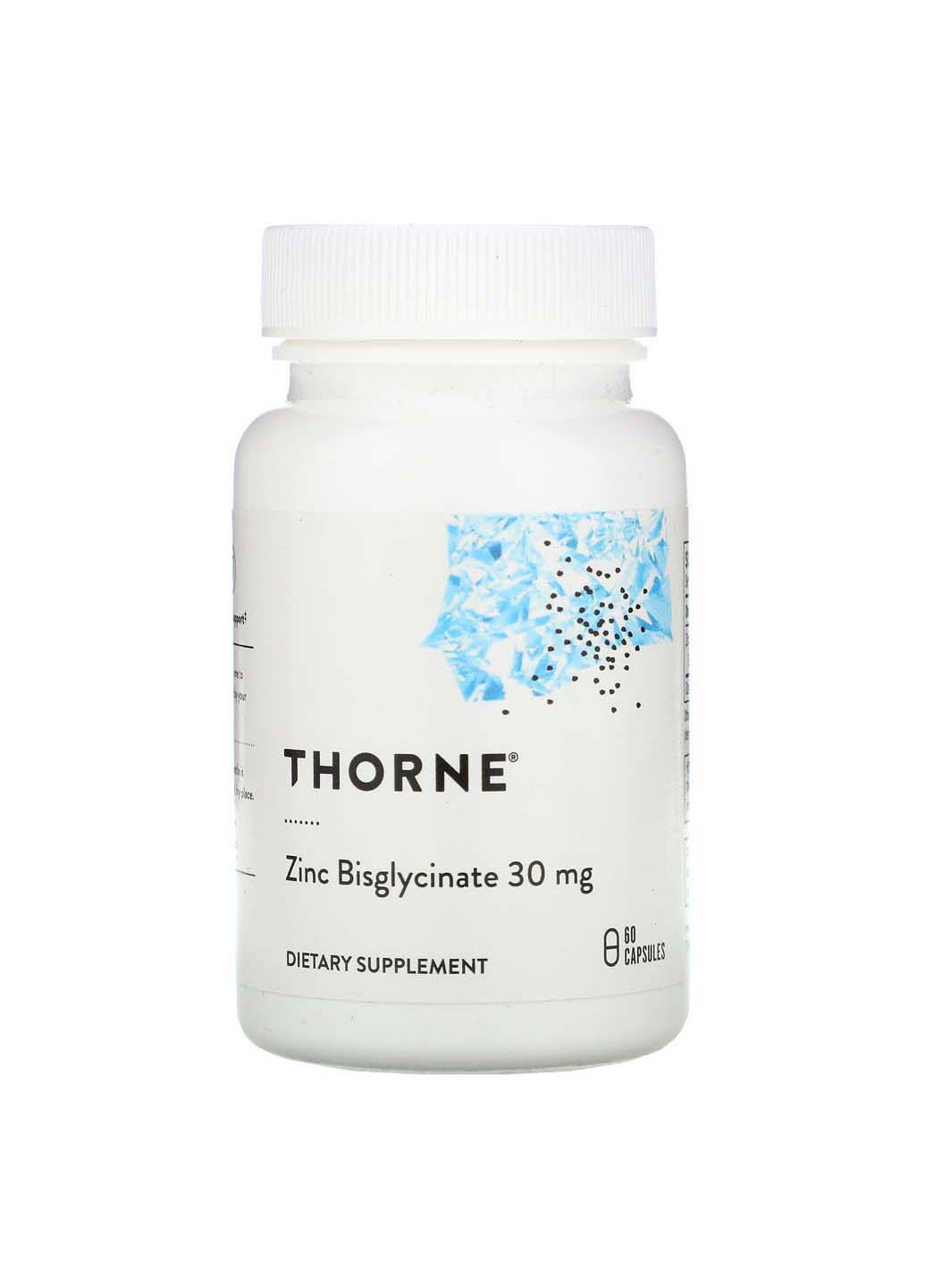 Бісгліцинат цинку Zinc Bisglycinate 30 мг 60 капсул Thorne Research (258036911)