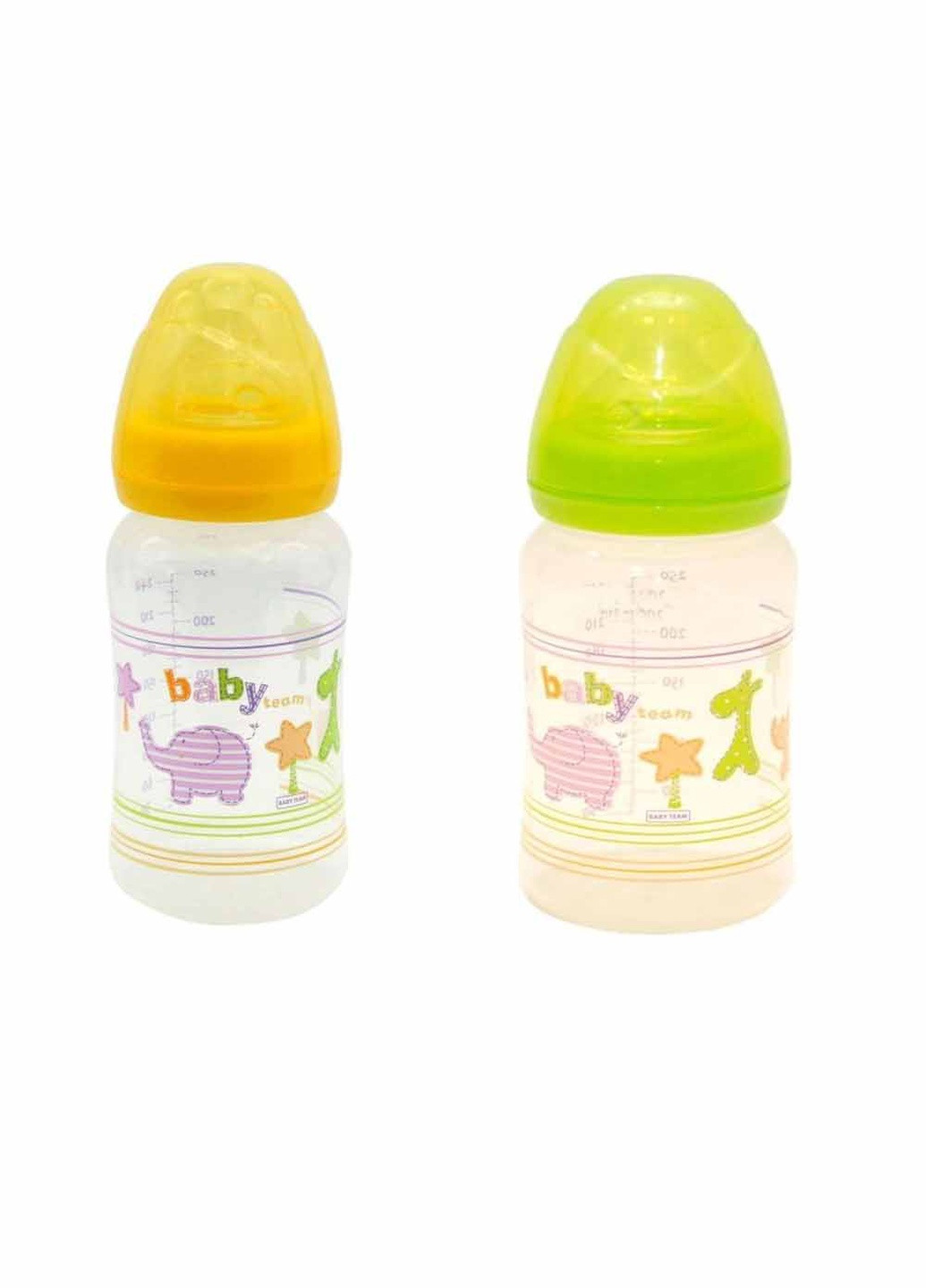 Бутылочка для кормления с широким горлом и силиконовой соской Baby Team (258048447)