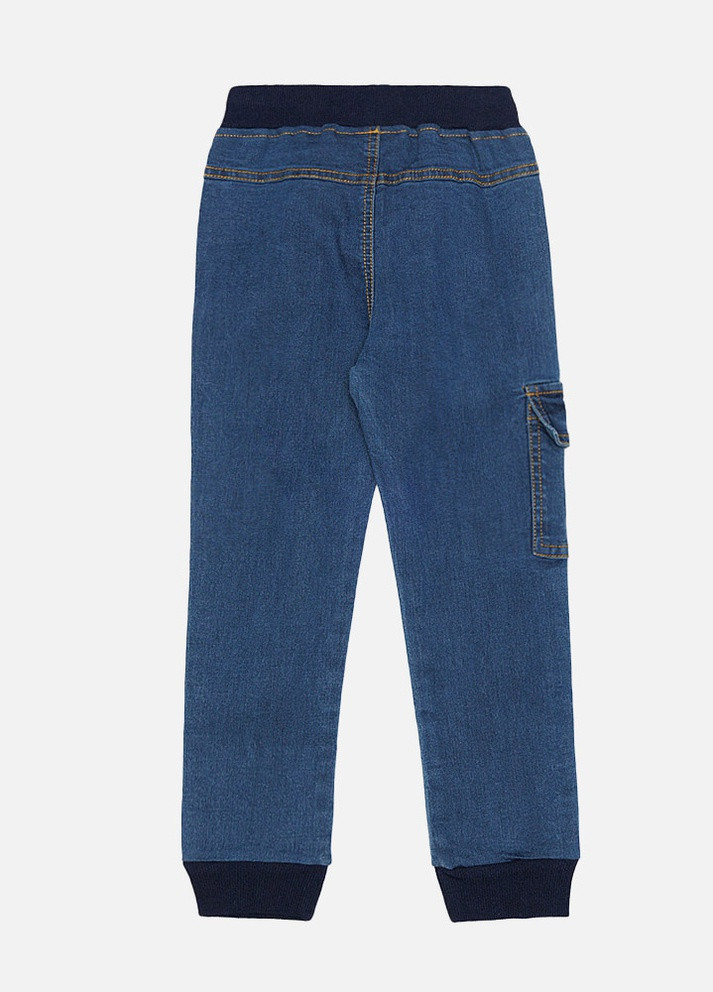 Синие демисезонные джинсовые джогеры для мальчика Lizi Kids