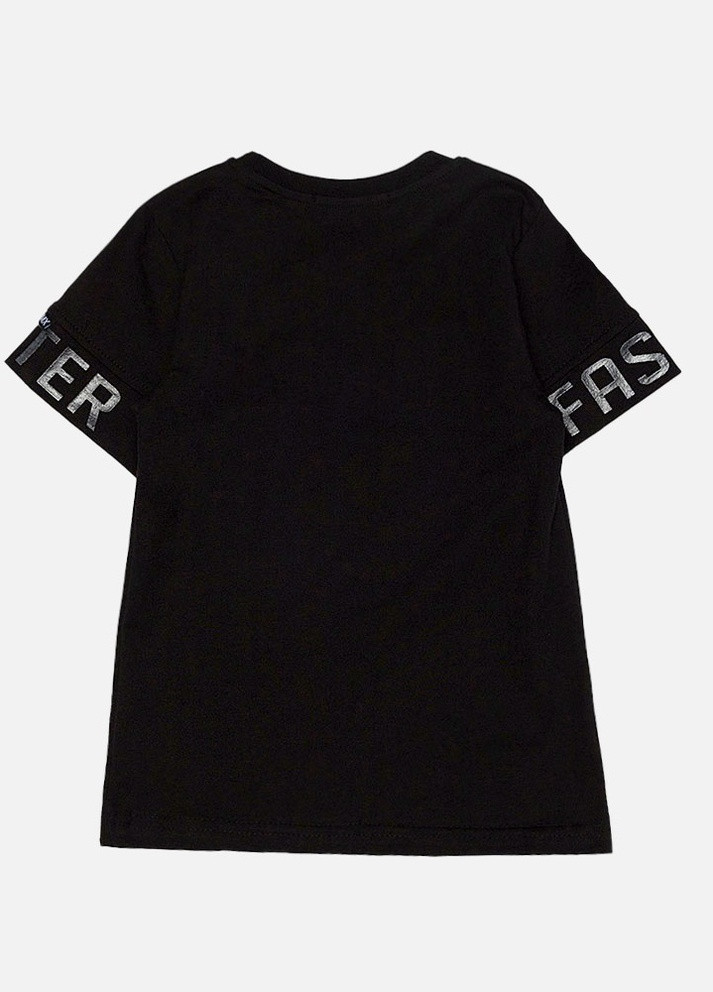 Черная летняя футболка для мальчика Bahamax