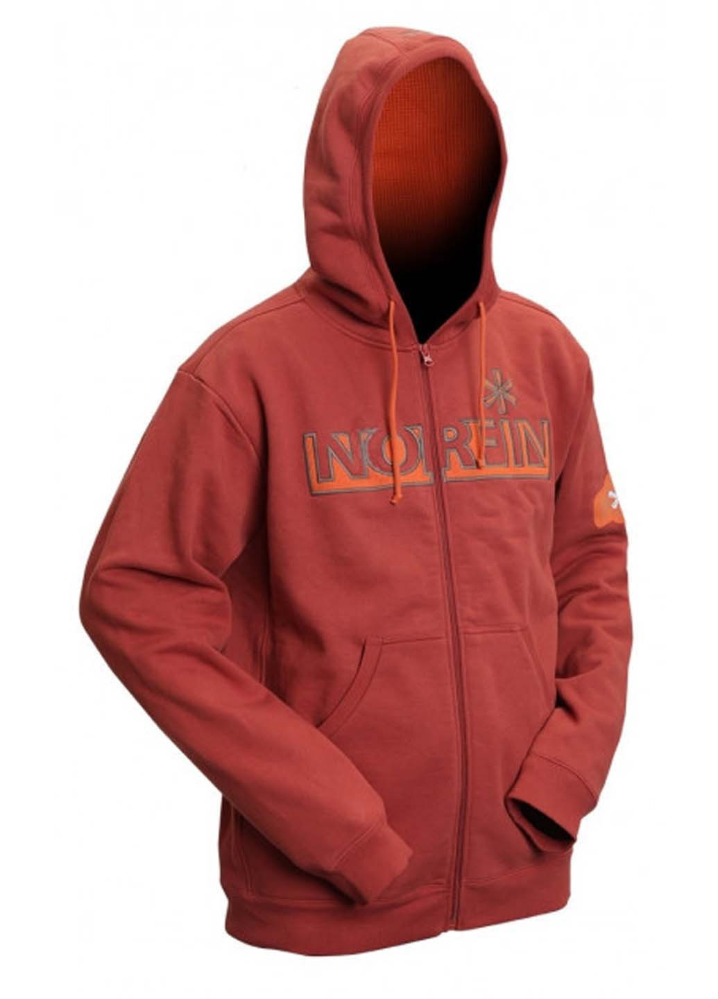 Терракотовая демисезонная куртка флисовая hoody red Norfin