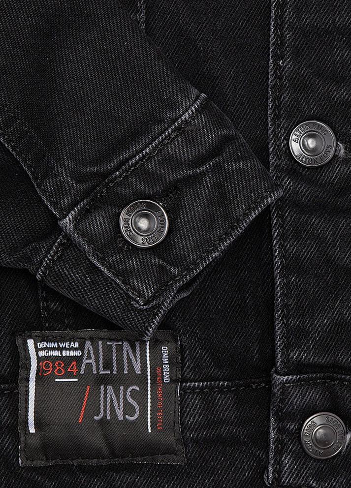 Черная демисезонная джинсовая куртка на мальчика Altun