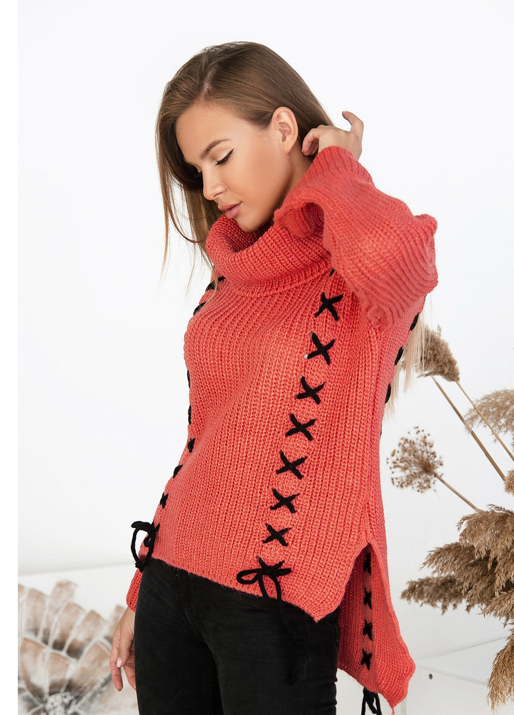 Красный демисезонный светр Minova 1008