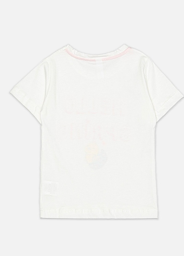 Белая летняя футболка короткий рукав для девочки Difa