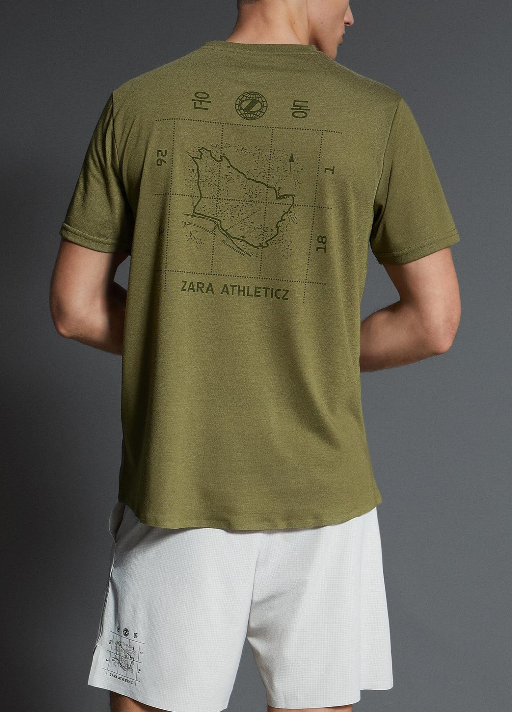 Хаки (оливковая) футболка Zara