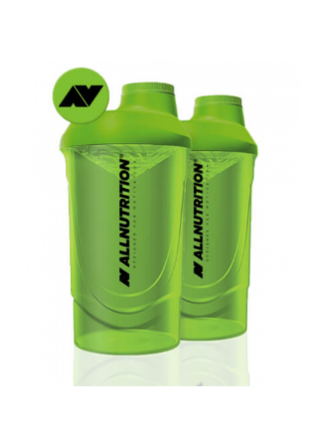 Шейкер Shaker - 600ml Grass Green 2LOGO Allnutrition (258079679)