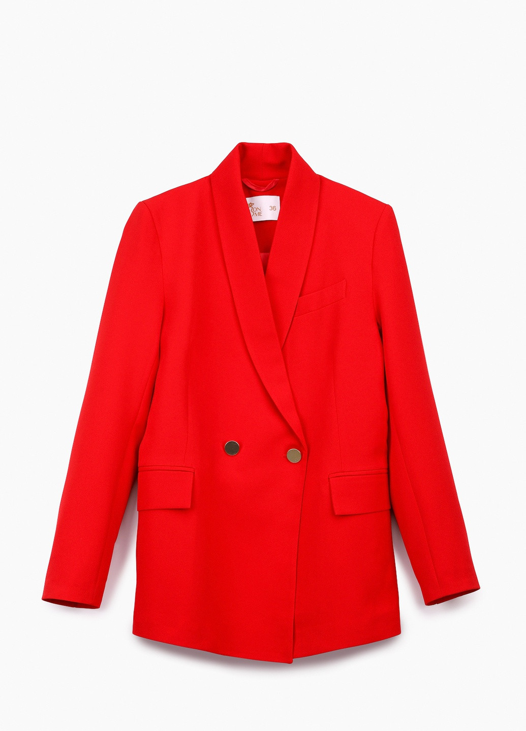 Красный женский пиджак On mee однотонный - демисезонный