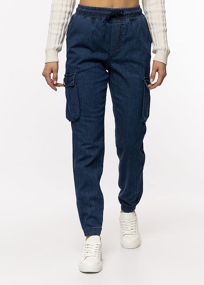 Жіночі джинсові джогери карго No Brand - (258120434)