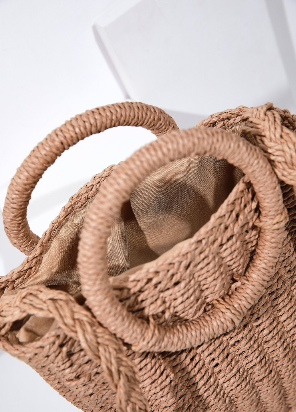 Плетеная сумка бежевого цвета Gepur (258095033)