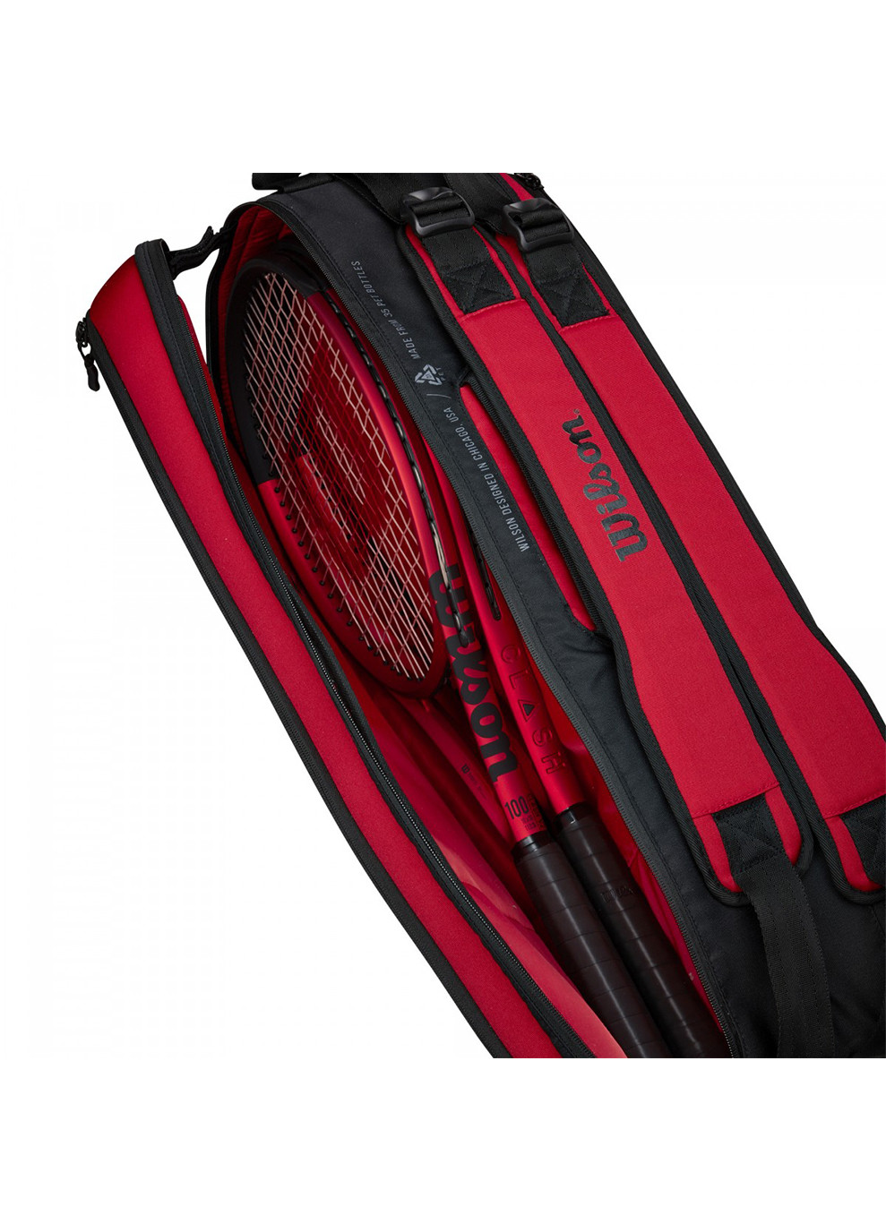 Чехол SUPER TOUR 9PK CLASH V2.0 BK/RD WR8016401001 Wilson (258146363)