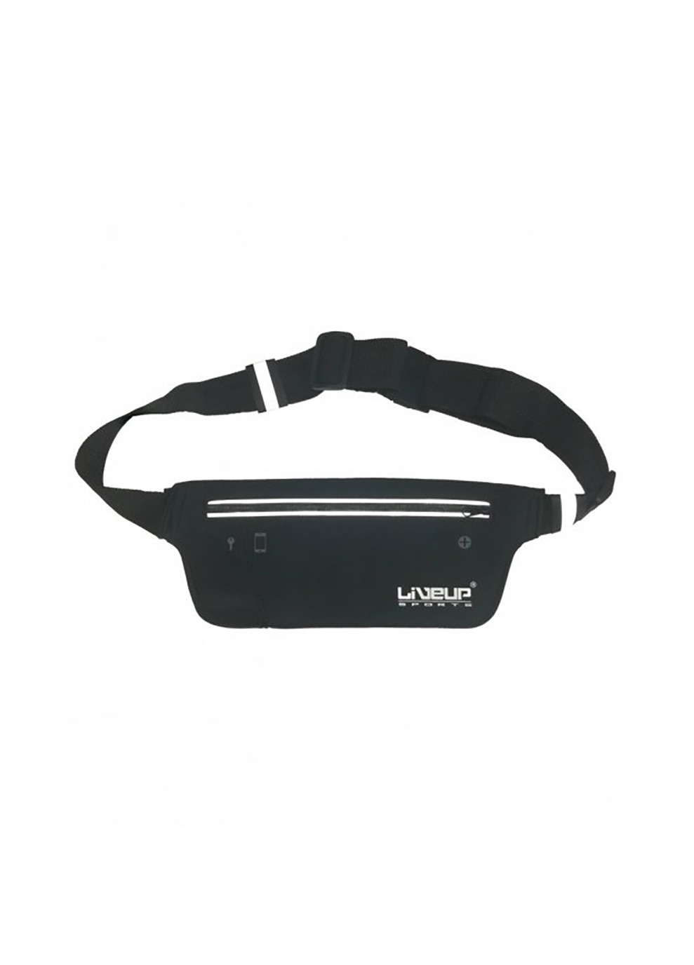 Пояс для бiгу WAIST PACK чорний 34x9см LS3704 LiveUp (258143527)