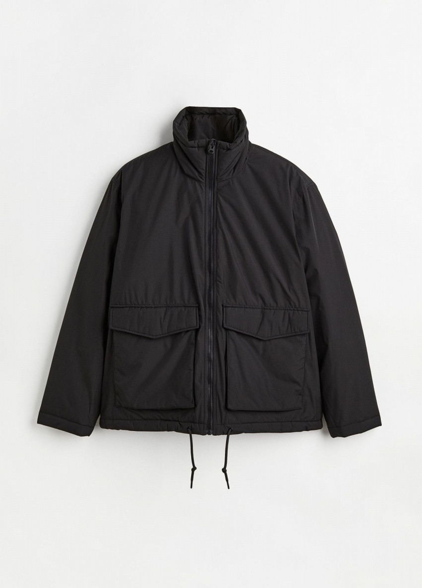 Черная демисезонная куртка демисезонная H&M 1112914001 Black