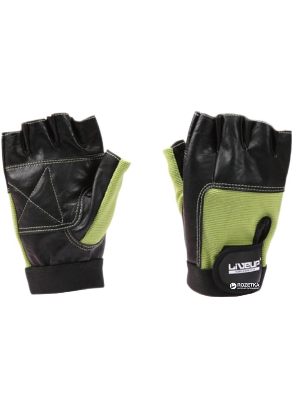 Перчатки для тренировок TRAINING GLOVES черный, зеленый S/M LiveUp (258147549)